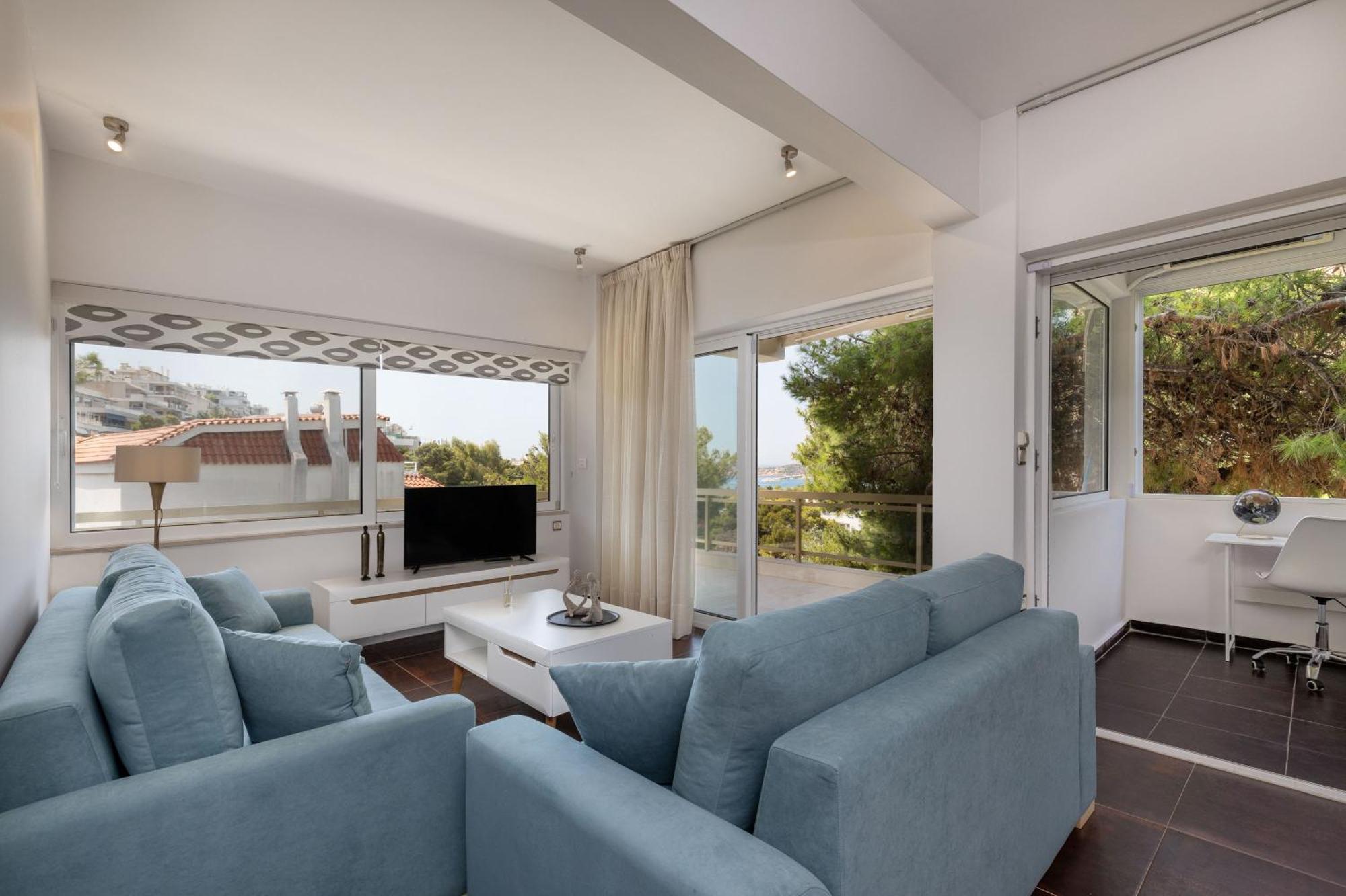 Relux Sea View 2 Bedroom Apartment By Blupine Athens Luaran gambar